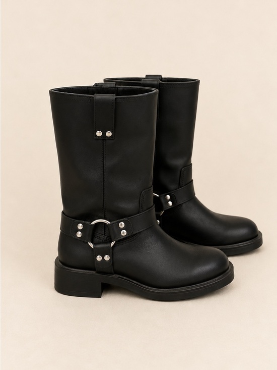 Zara Shoes - Zara Black Harness Mid-Calf Women's Boots sz 7